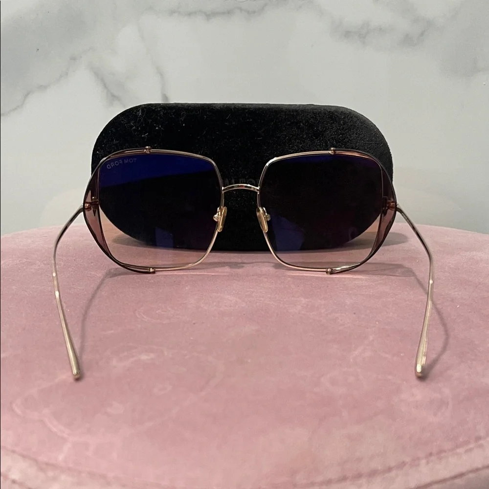 Tom Ford Rose Gold Square Sunglasses